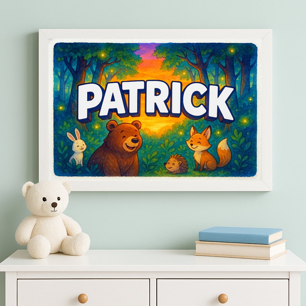 Personalized name art for Patrick