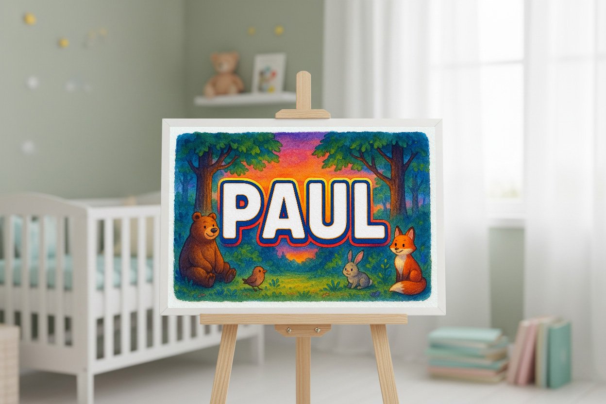Personalized name art for Paul