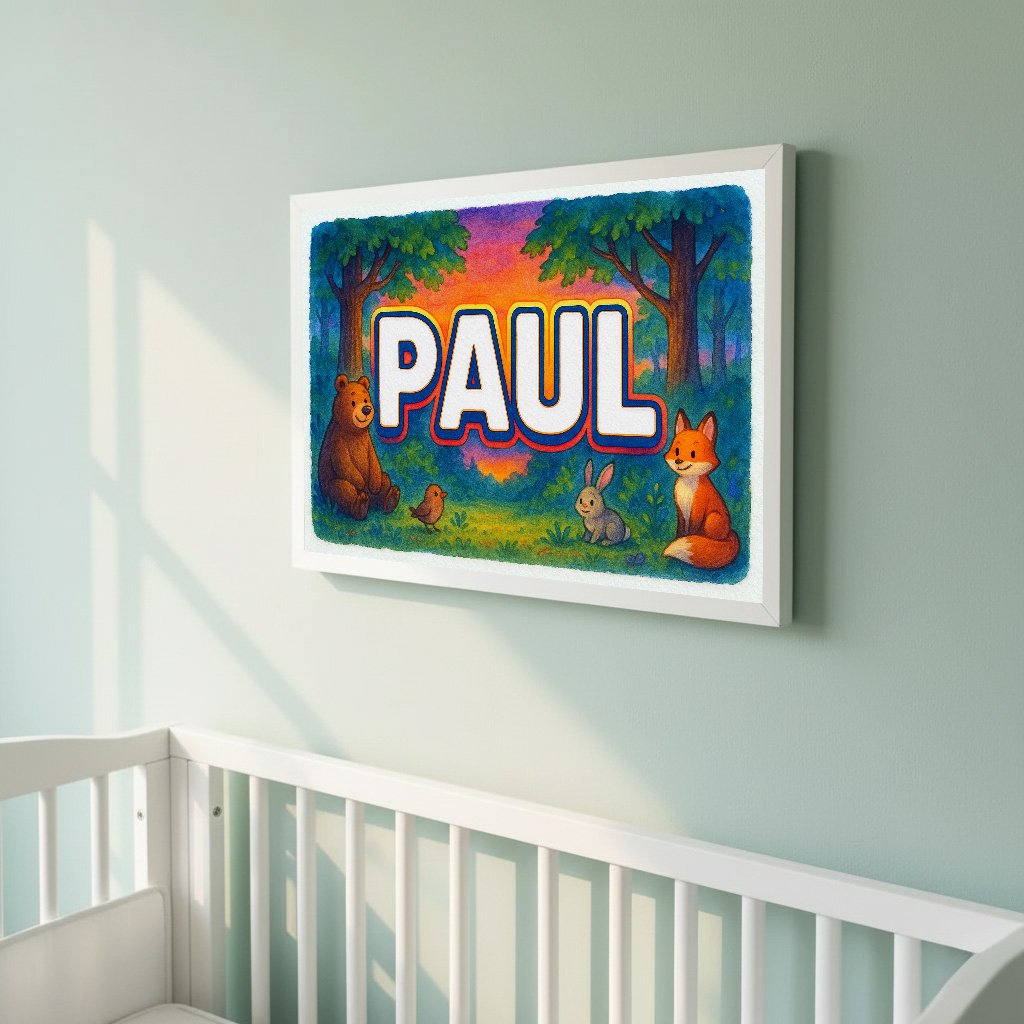 Personalized name art for Paul