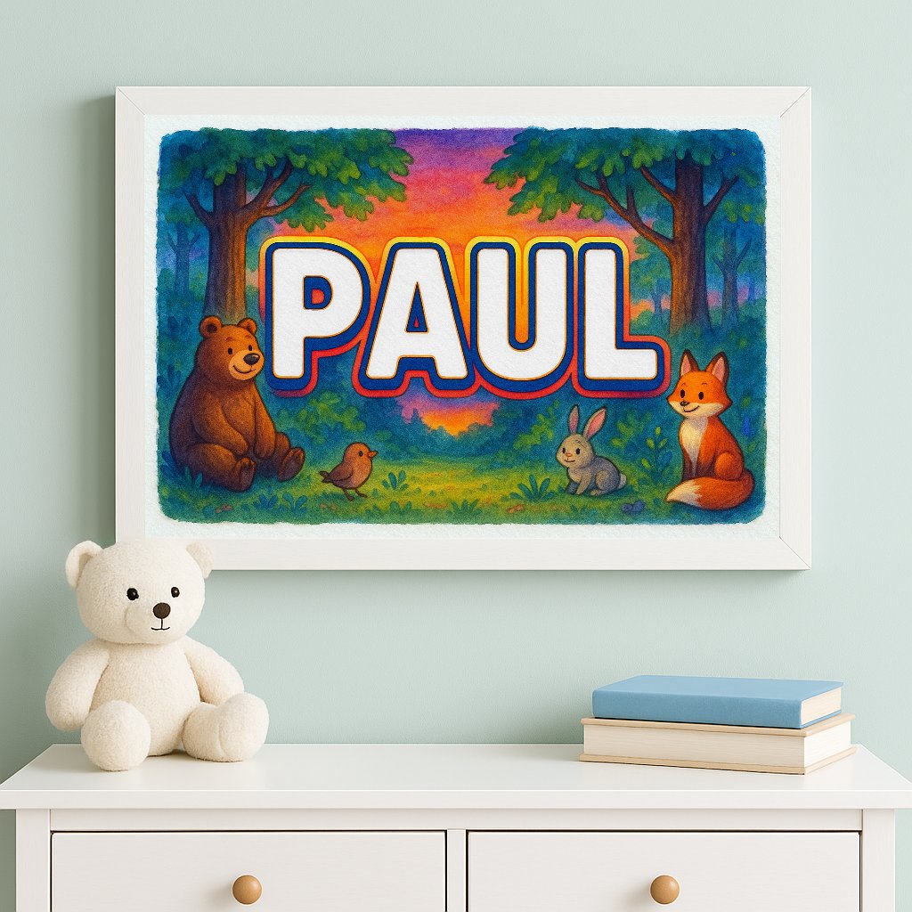 Personalized name art for Paul
