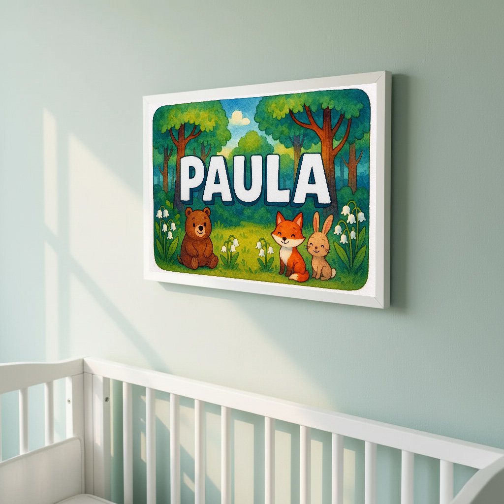 Personalized name art for Paula