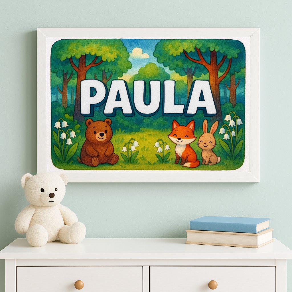 Personalized name art for Paula