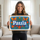 Calm personalized name art for Paula