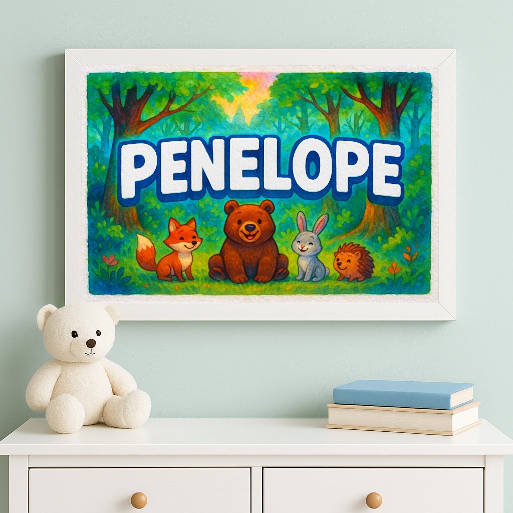 Personalized name art for Penelope