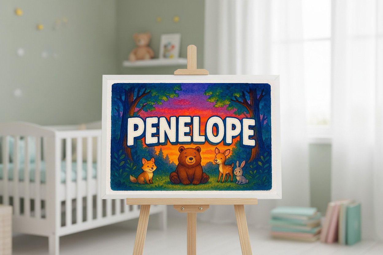 Personalized name art for Penelope