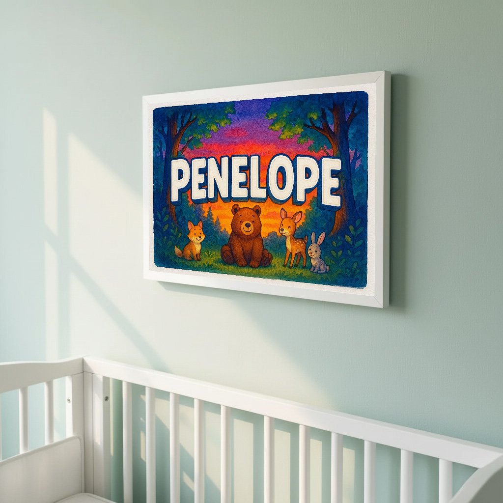 Personalized name art for Penelope