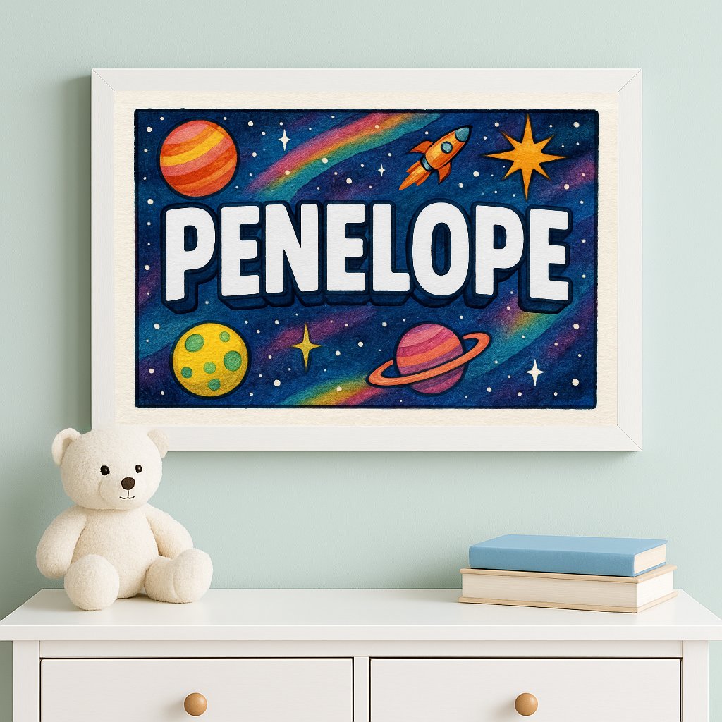 Personalized name art for Penelope