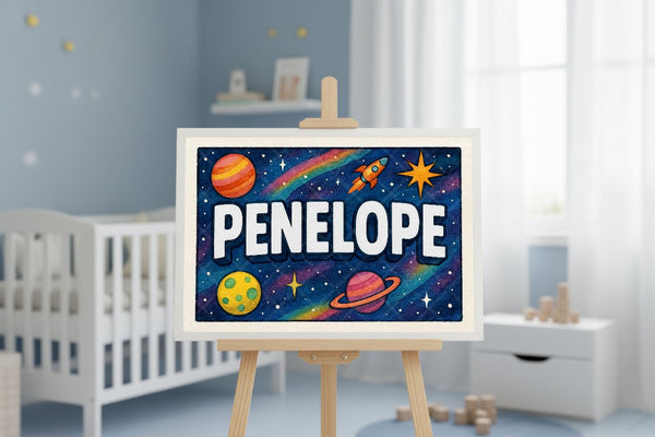 "Penelope" Amongst the Stars Personalized Space Artwork