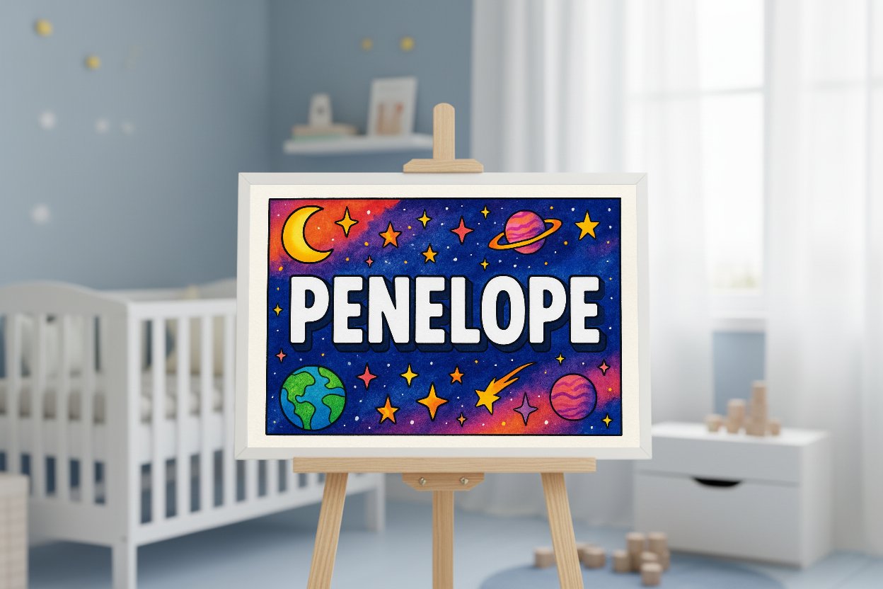 Personalized name art for Penelope