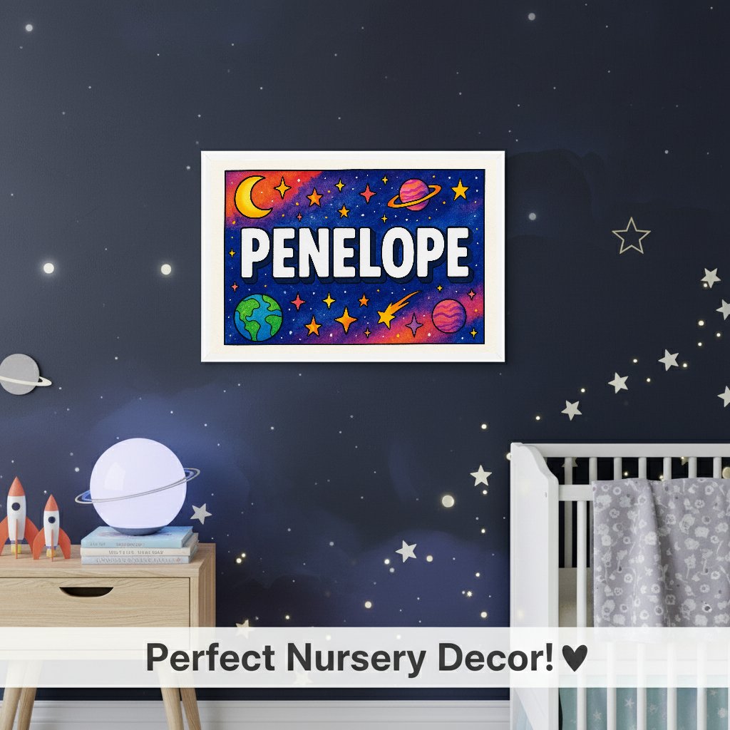Personalized name art for Penelope