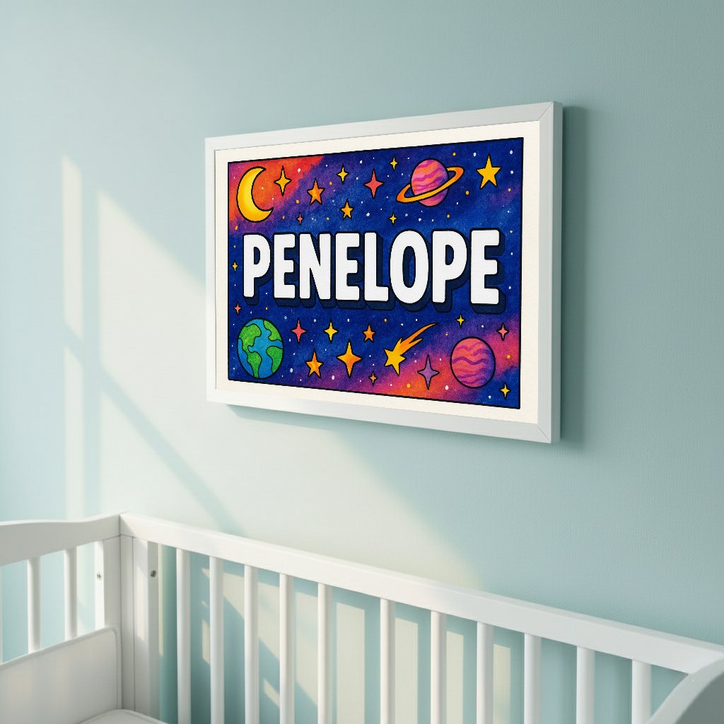 Personalized name art for Penelope