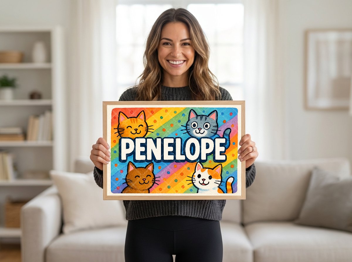 Personalized name art for Penelope