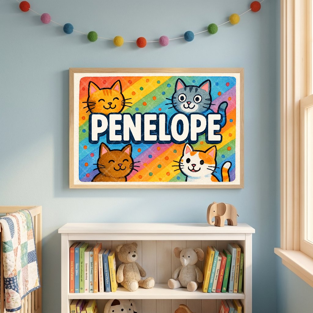 Personalized name art for Penelope