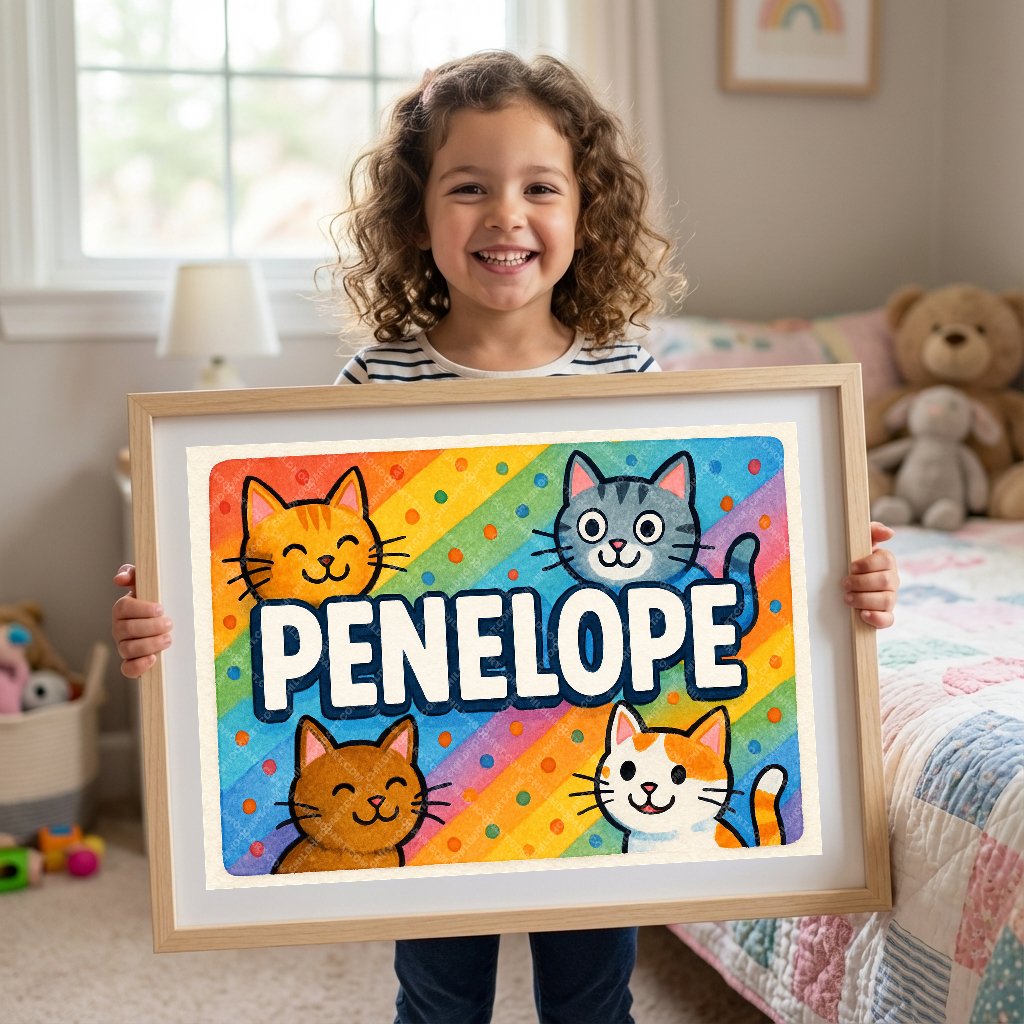 Personalized name art for Penelope