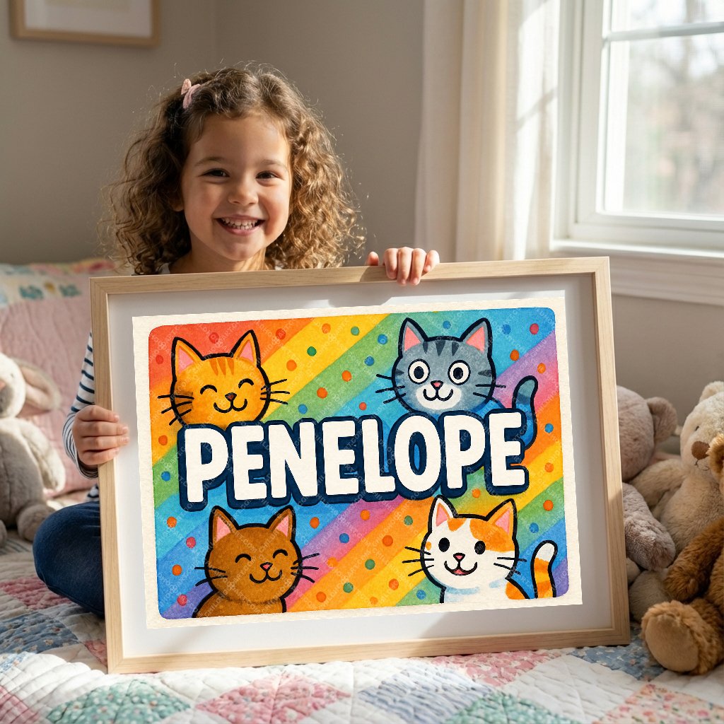 Personalized name art for Penelope