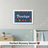 Calm personalized name art for Penelope