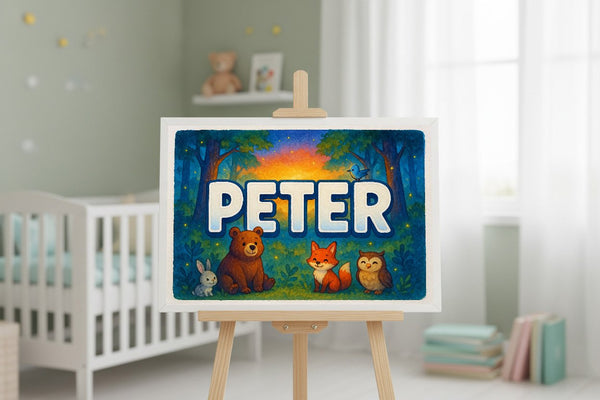 Peter’s Personalized Forest Friends Art