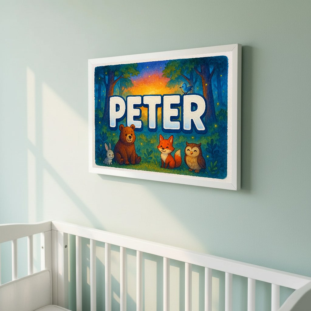 Personalized name art for Peter