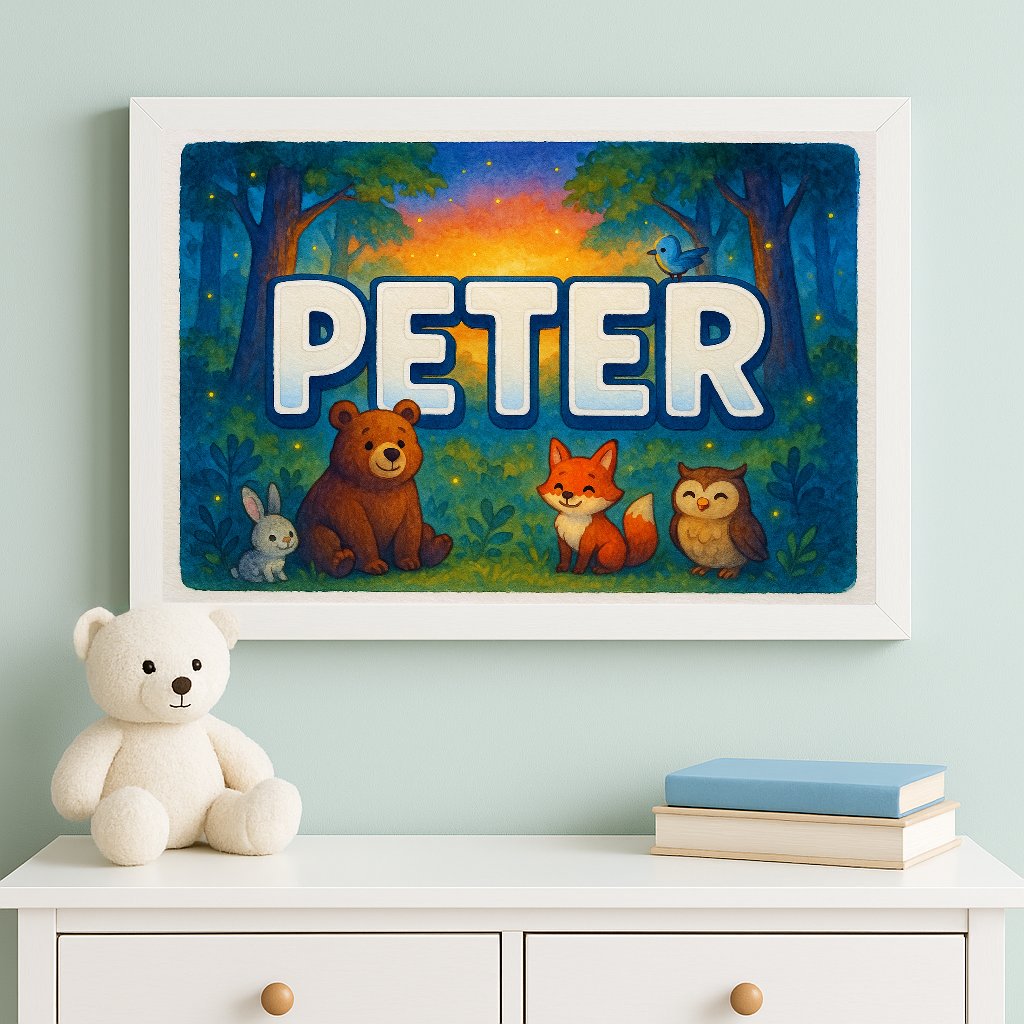 Personalized name art for Peter