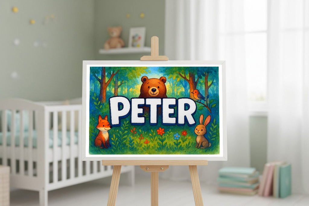 Personalized name art for Peter