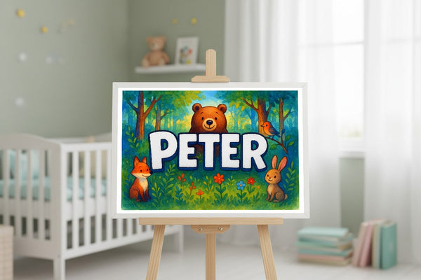Peter’s Personalized Forest Friends Art