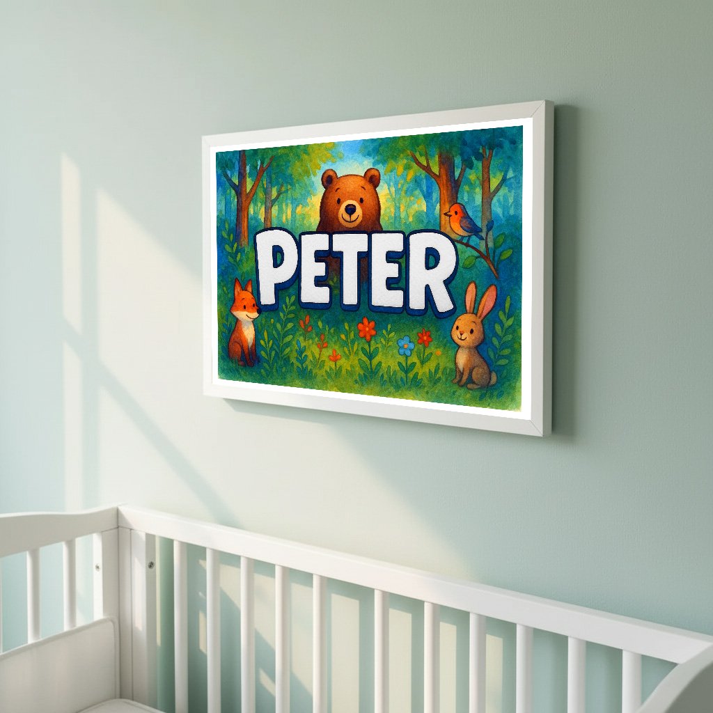 Personalized name art for Peter