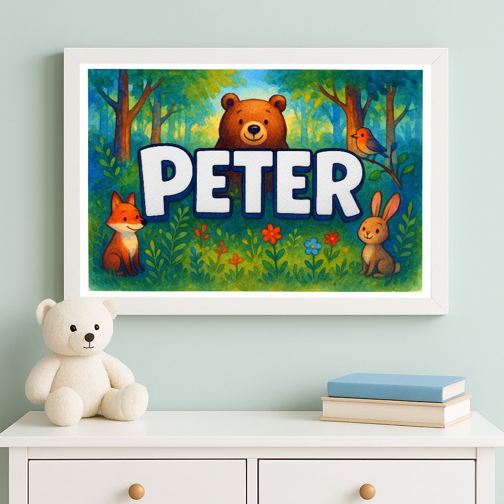 Personalized name art for Peter
