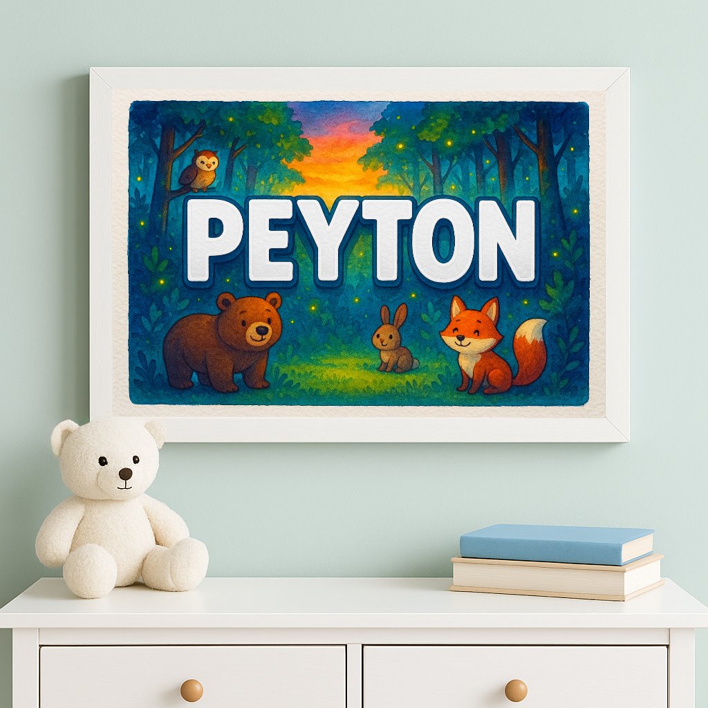 Personalized name art for Peyton