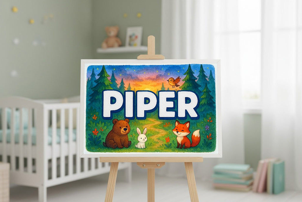 Personalized name art for Piper