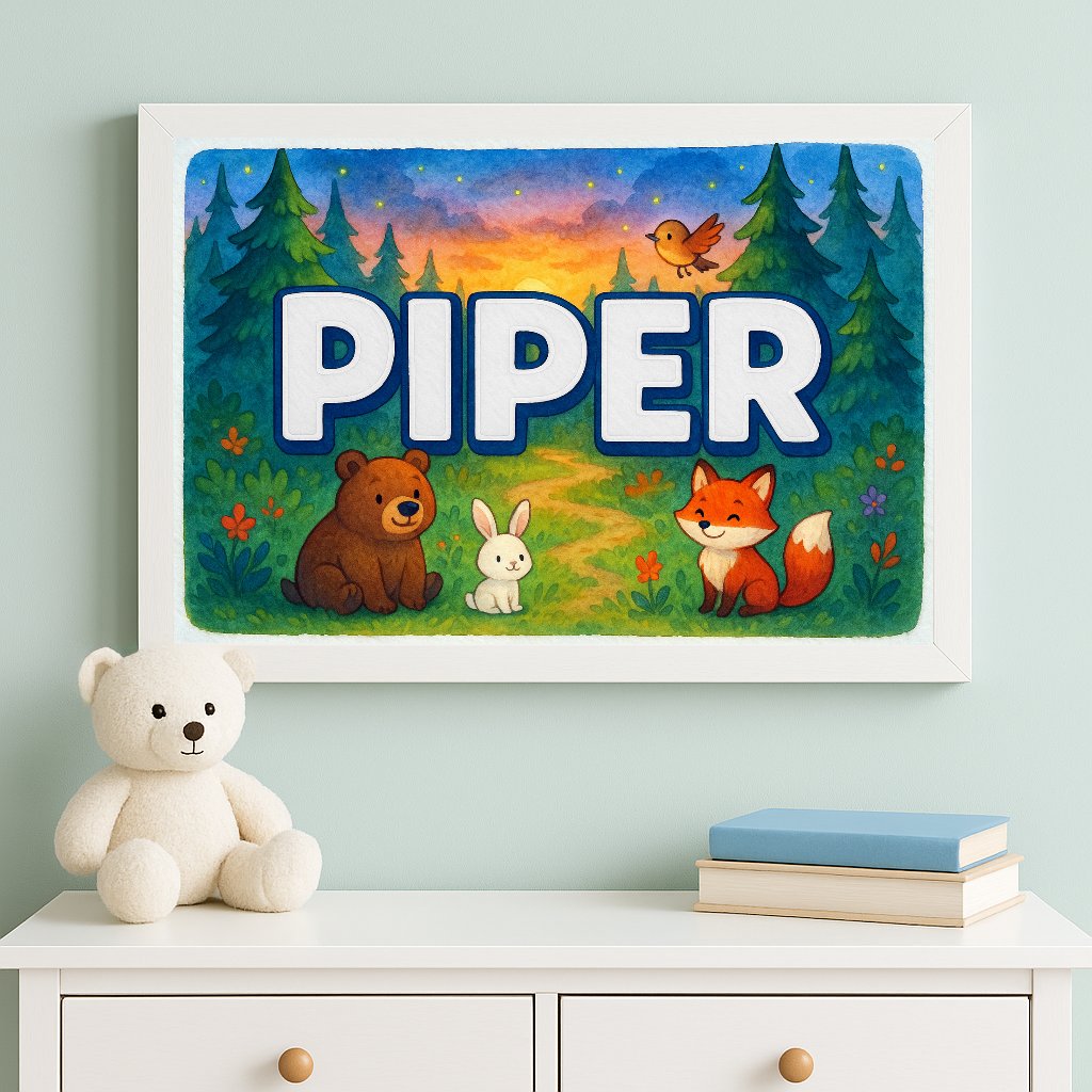 Personalized name art for Piper