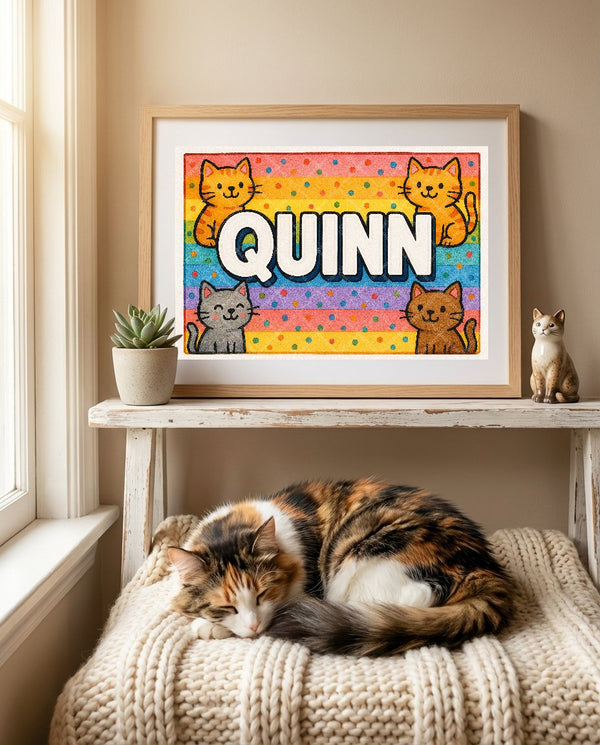 Quinn Colorful Cats Art