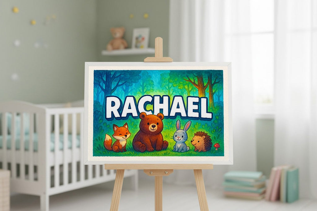 Personalized name art for Rachael