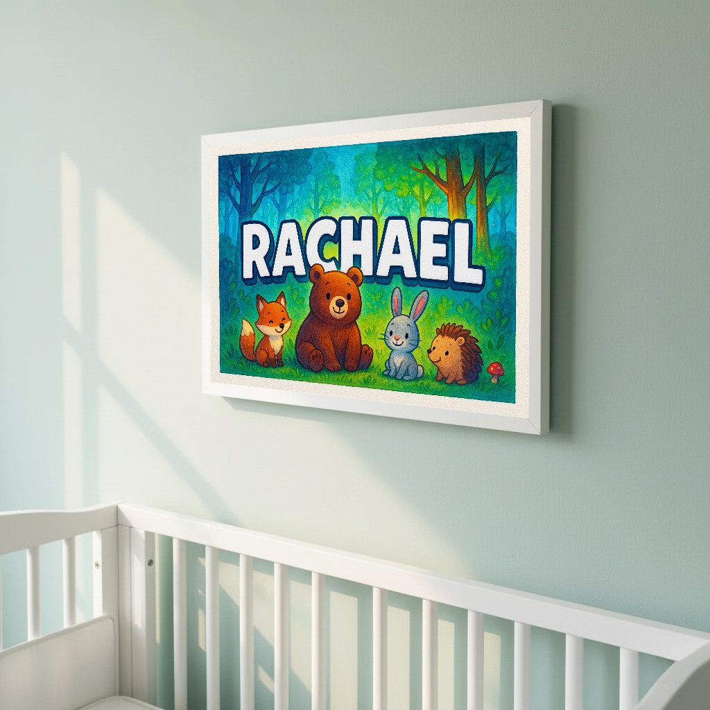 Personalized name art for Rachael