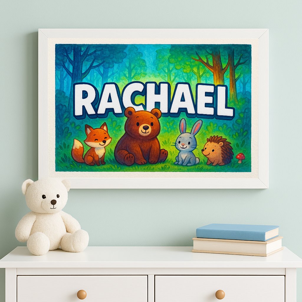 Personalized name art for Rachael