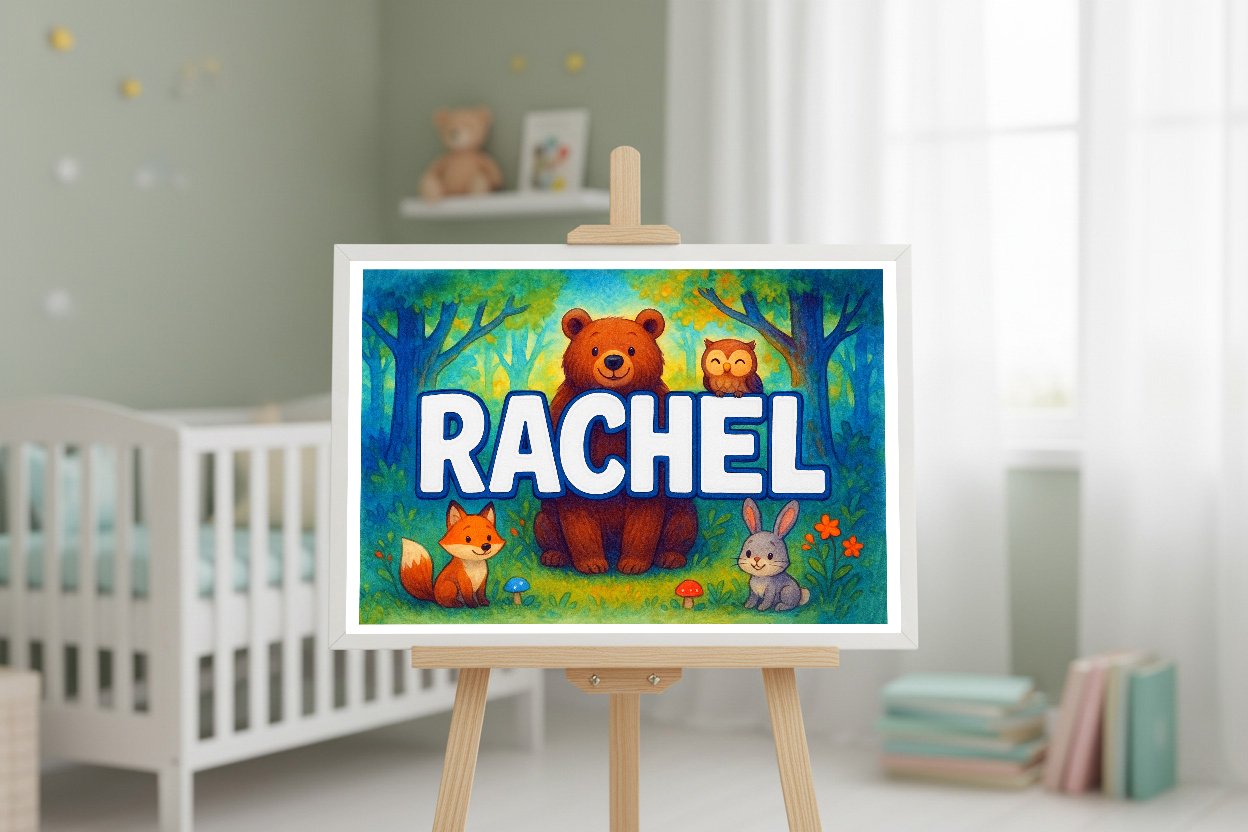 Personalized name art for Rachel