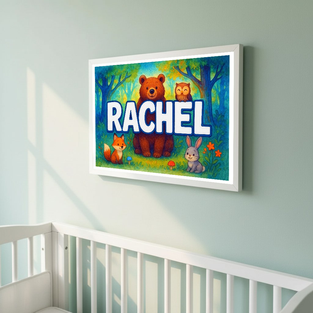 Personalized name art for Rachel