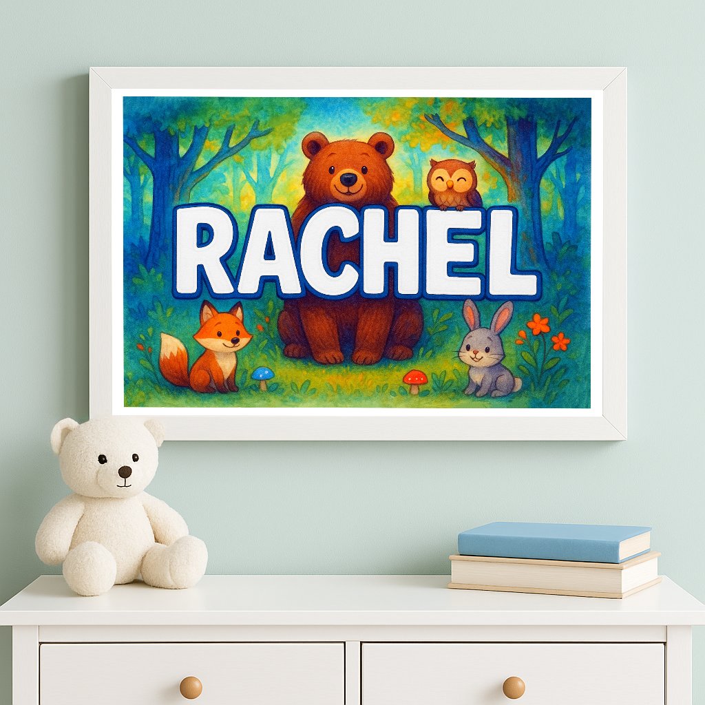 Personalized name art for Rachel