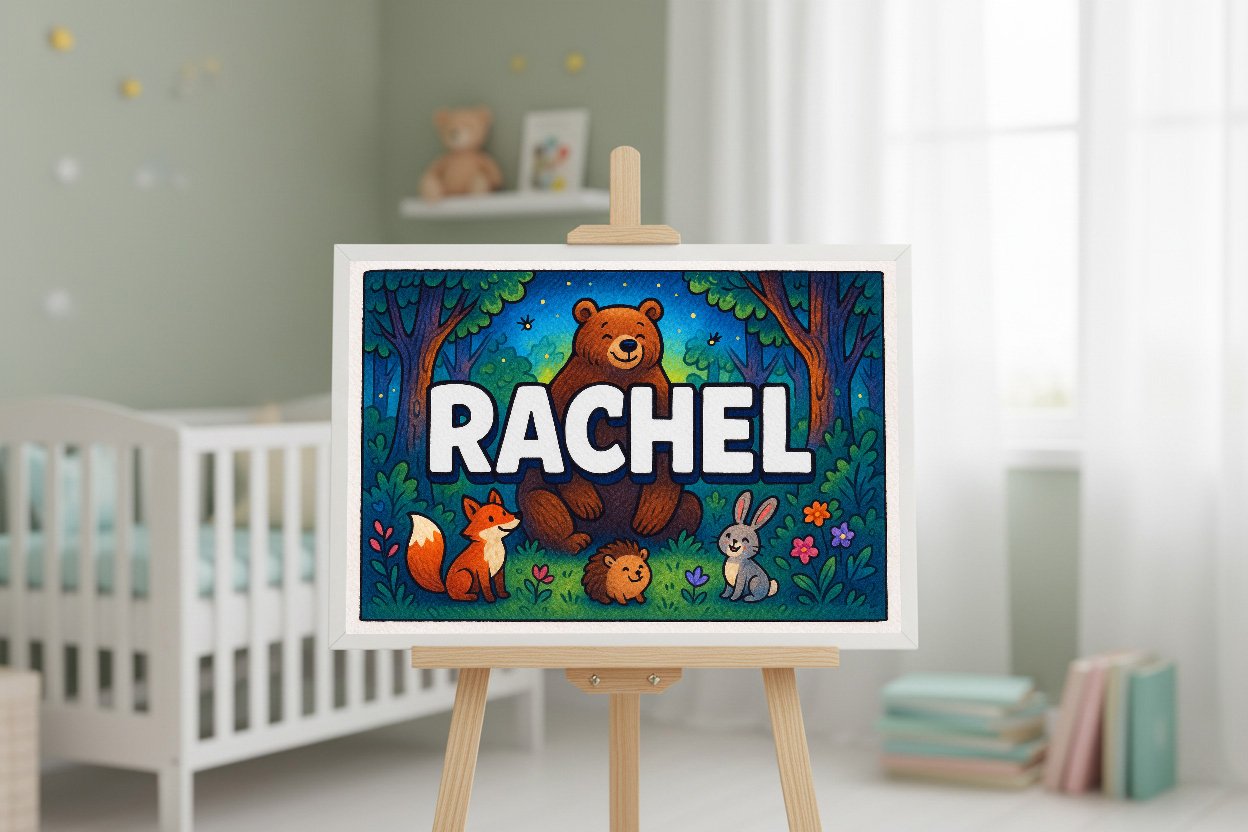 Personalized name art for Rachel