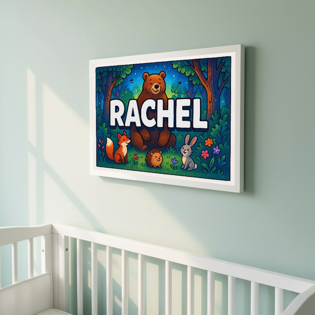 Personalized name art for Rachel