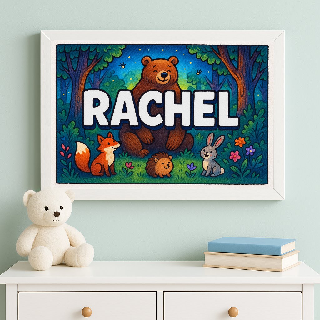 Personalized name art for Rachel