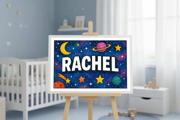 "Rachel" Amongst the Stars Personalized Space Artwork
