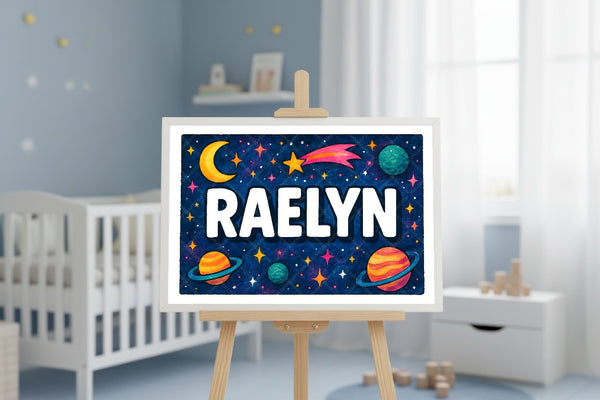 "Raelyn" Amongst the Stars Personalized Space Artwork