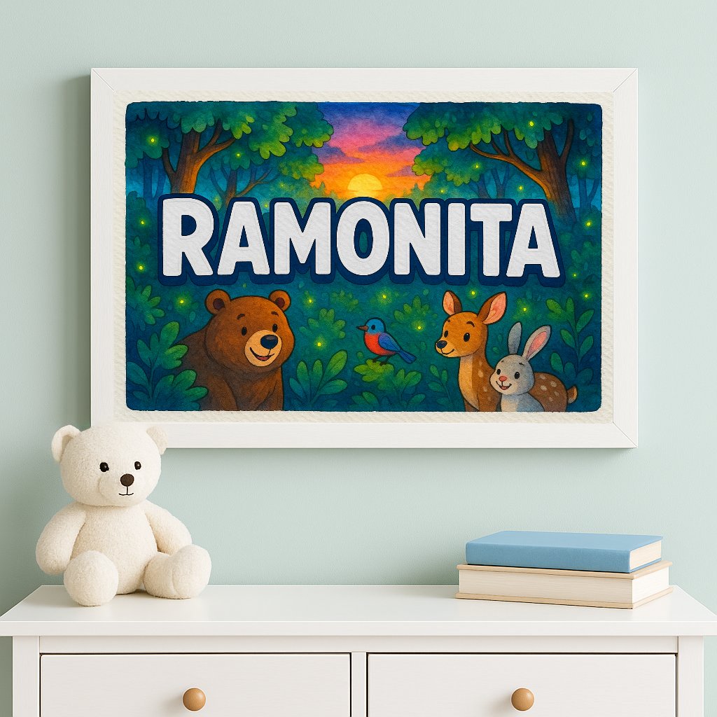 Personalized name art for Ramonita