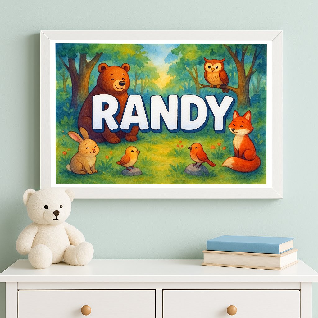 Personalized name art for Randy