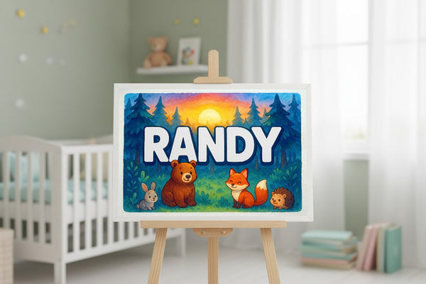 Randy’s Personalized Forest Friends Art