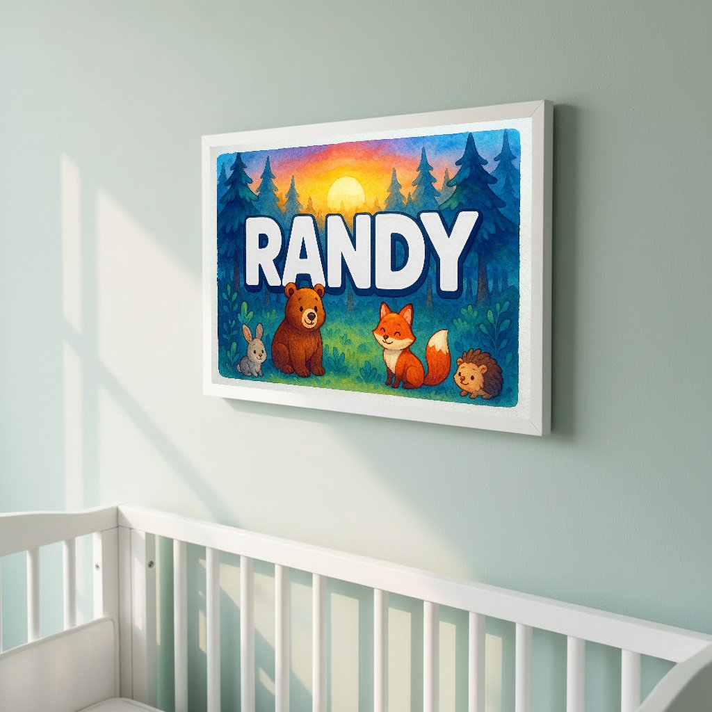 Personalized name art for Randy