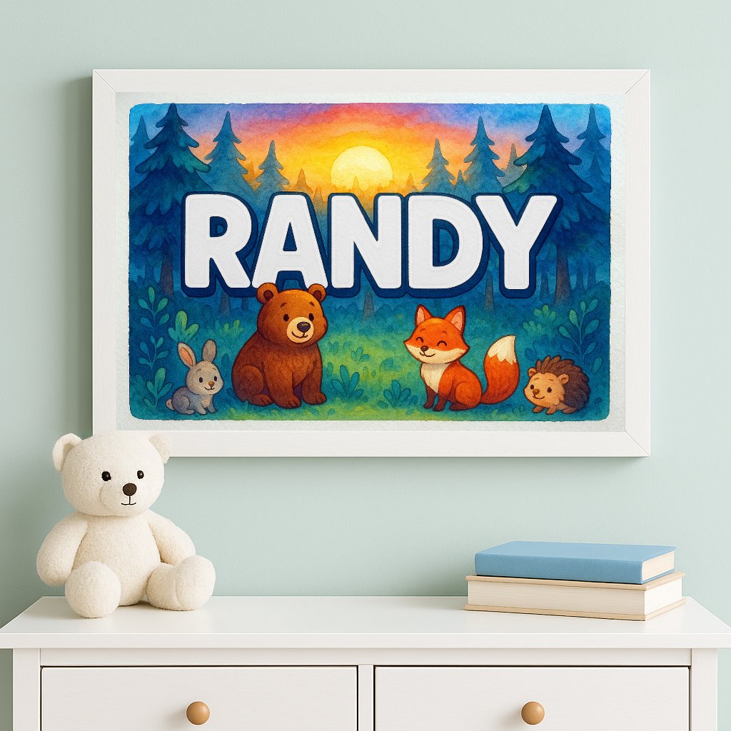Personalized name art for Randy