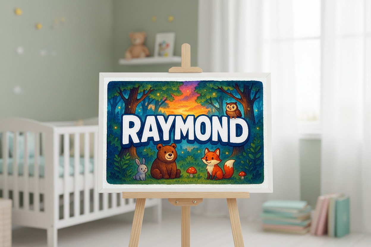 Personalized name art for Raymond