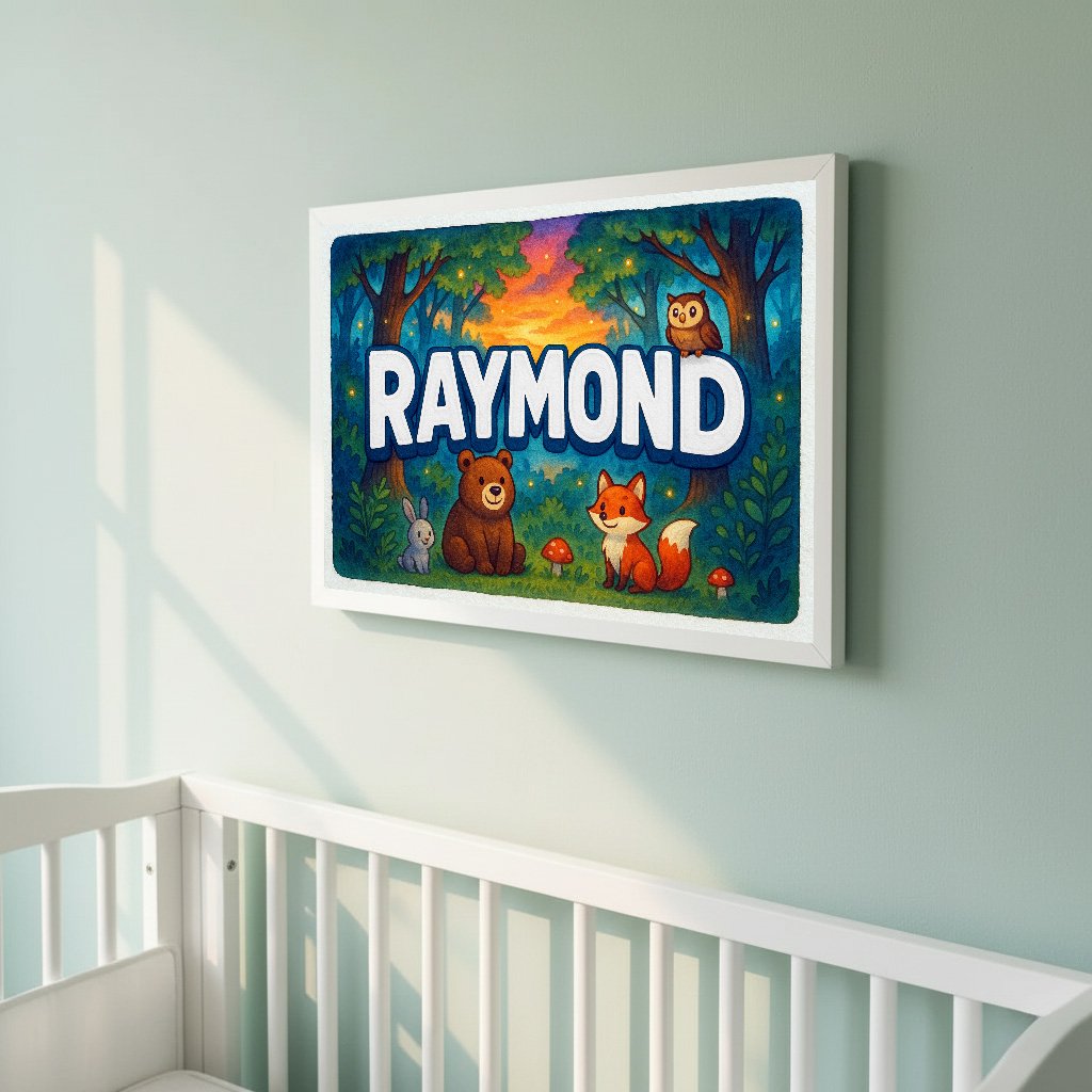 Personalized name art for Raymond