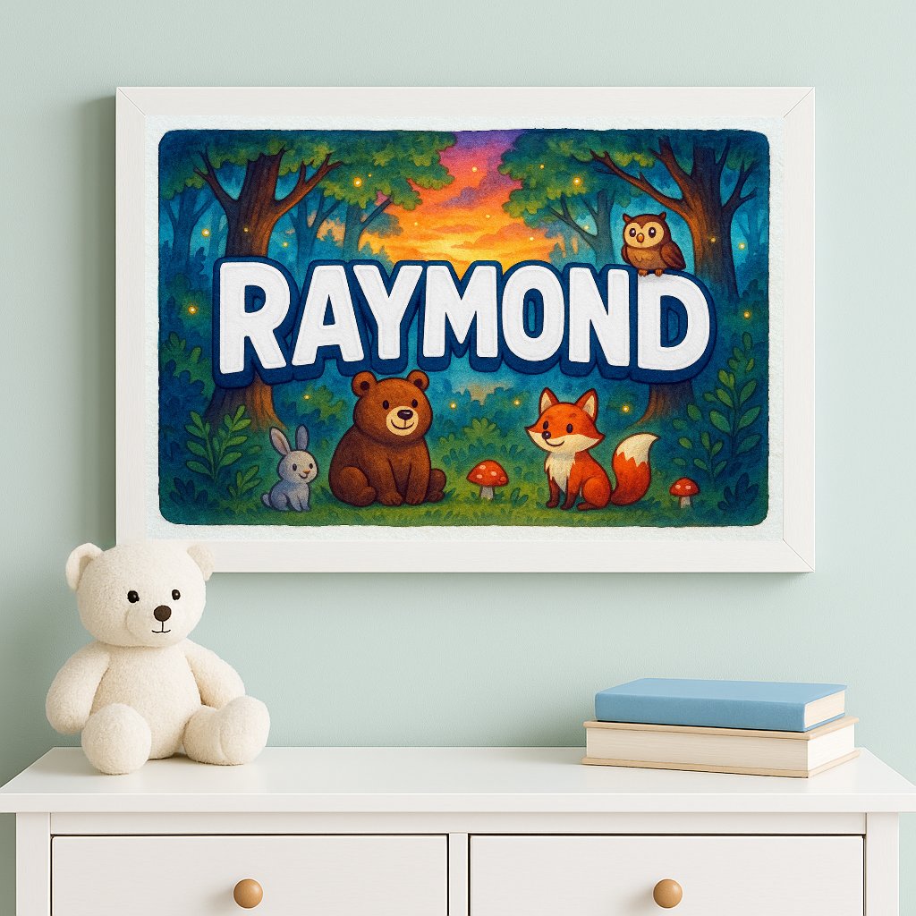 Personalized name art for Raymond